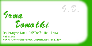 irma domolki business card